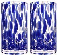 Blue Tortoise Shell Hi Ball Set Of 2