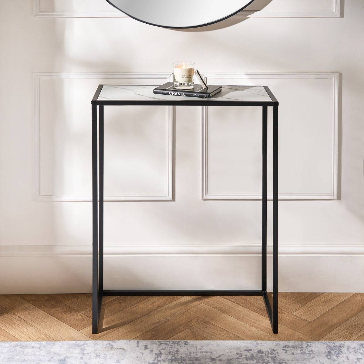 OHS Manhattan Rectangle Monochrome Console Table