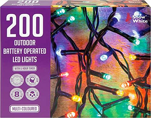 Battery christmas lights outdoor VFM e-Store 200 Outdoor LED Lights Battery Operated Multi One Size Christmas Tree Light