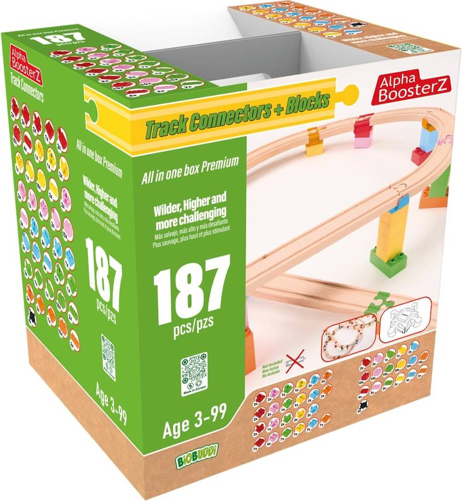 Alpha BoosterZ Track Connectors All In One Block Box Premium 187 Delar
