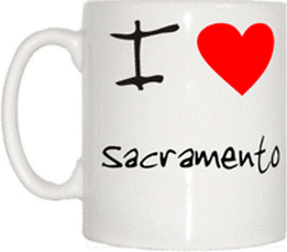 TeeTreeDesigns I Love Heart Sacramento Cup & Mug