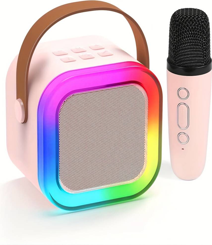 Pink Mini Portable Karaoke Speaker System