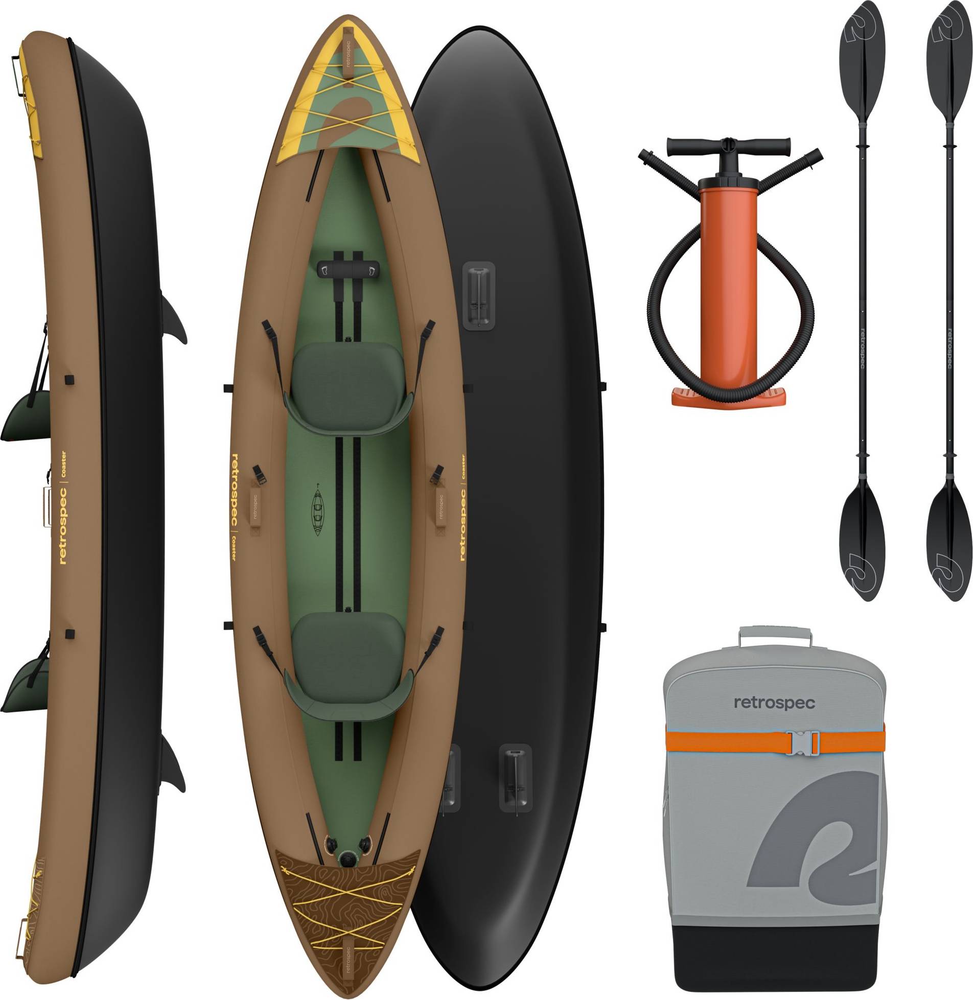 Inflatable kayaks Retrospec Coaster Inflatable Kayak 2 Person