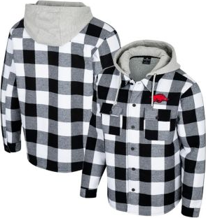 Colosseum Black White Arkansas Razorbacks Full-Zip Jacket