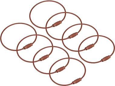 Uxcell Cable Key Rings 6-Inch Wire Keychain Twist Loops - 8 Pack