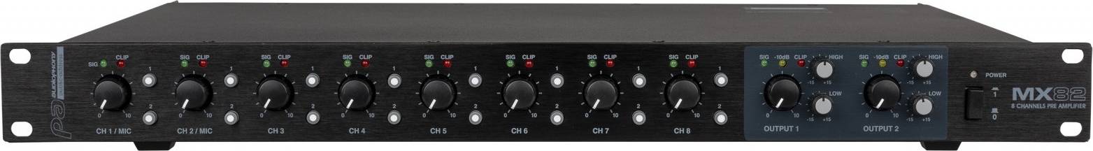 MX82 8-Channel 2-Zone Rack Mixer