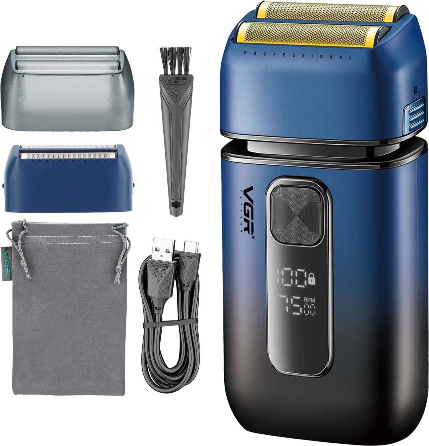 Electric Razor Foil Shaver Men Cordless Shaving Machine