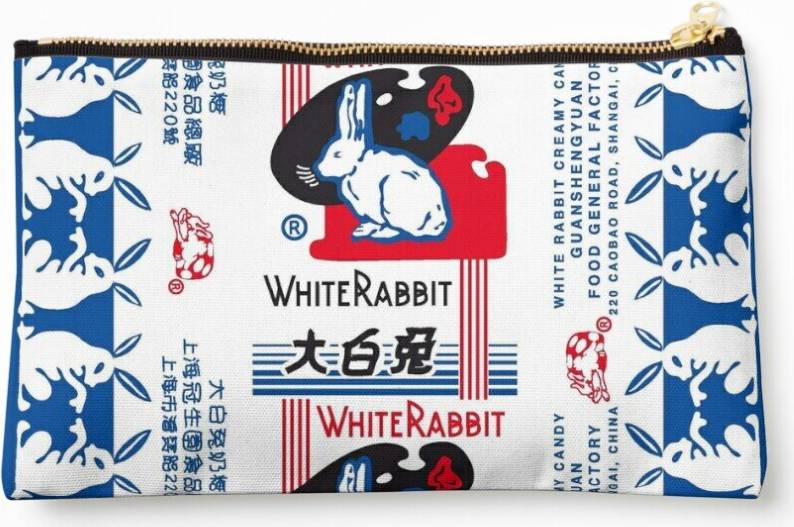 WHIBOS Makeup Bag Rabbit Candy Cosmetic Organizer - White