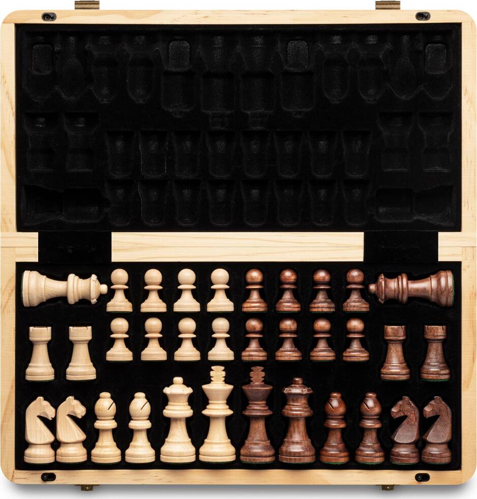 Wooden chess set A&A 15 Inch Magnetic Wooden Chess Set