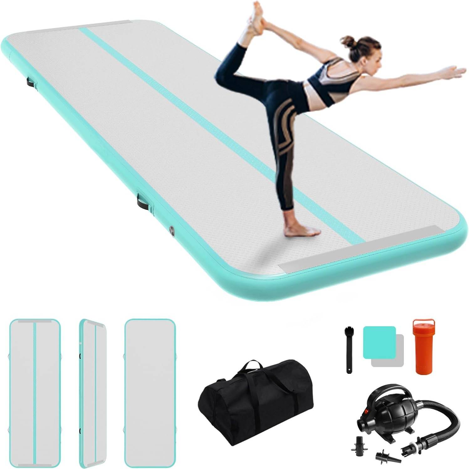 Inflatable Tumbling Mat With Air Pump