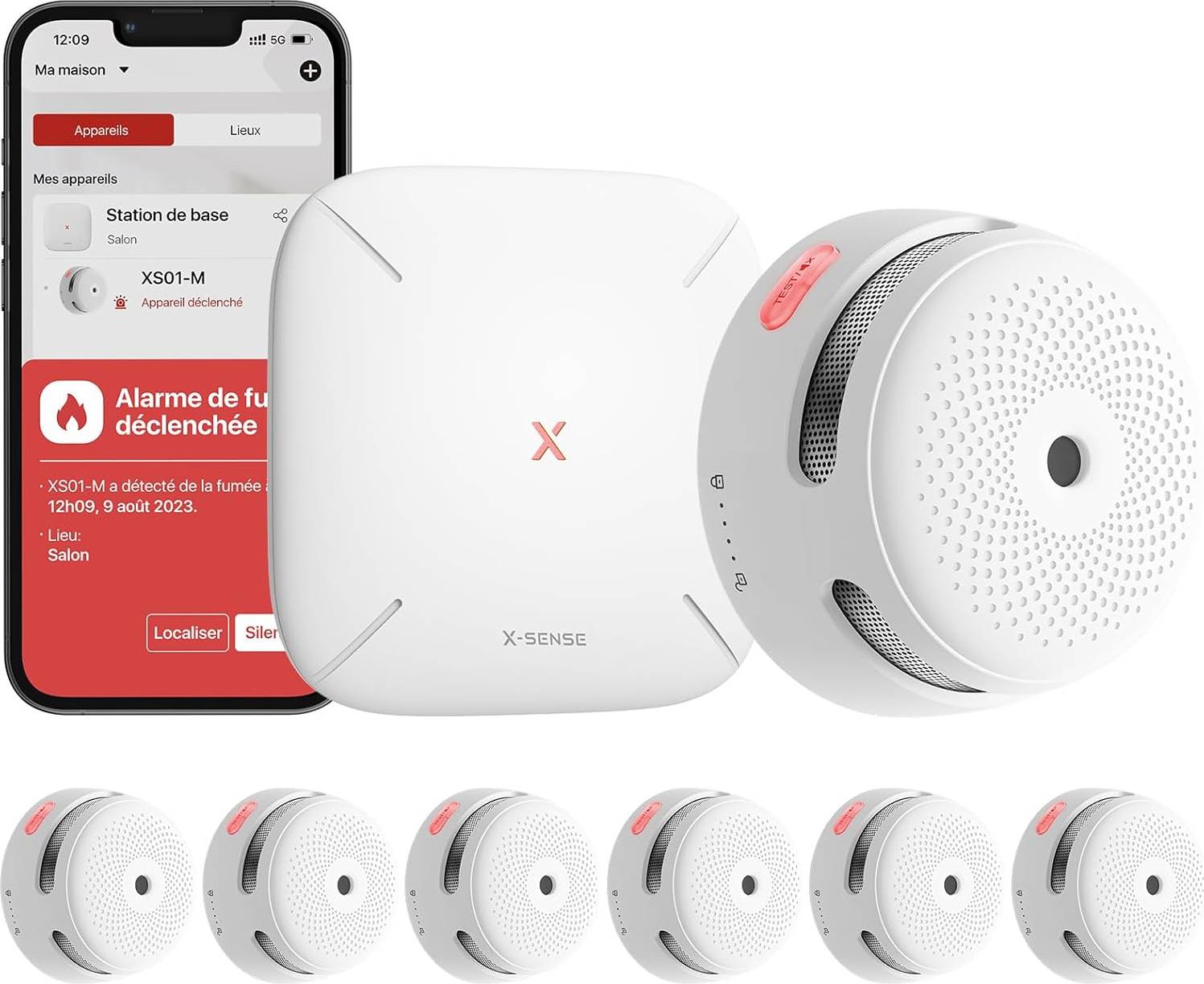 X-Sense Rilevatori di Fumo Intelligenti SBS50