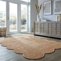 Dunelm Kesia Scallop Textured Jute Rug - Natural