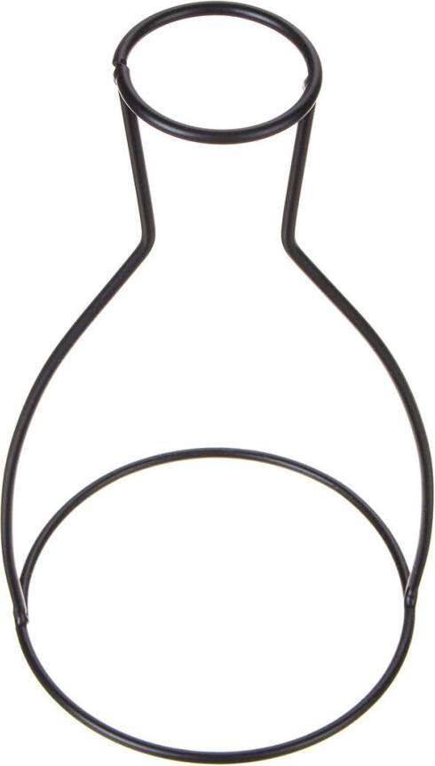 Greenzech Creative Metal Wire Black Flower Rack Abstract Geometric Frame Vase