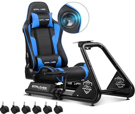 Racing simulator GTPLAYER Racing Simulator Cockpit Faux Leather PC & Racing Game Chair