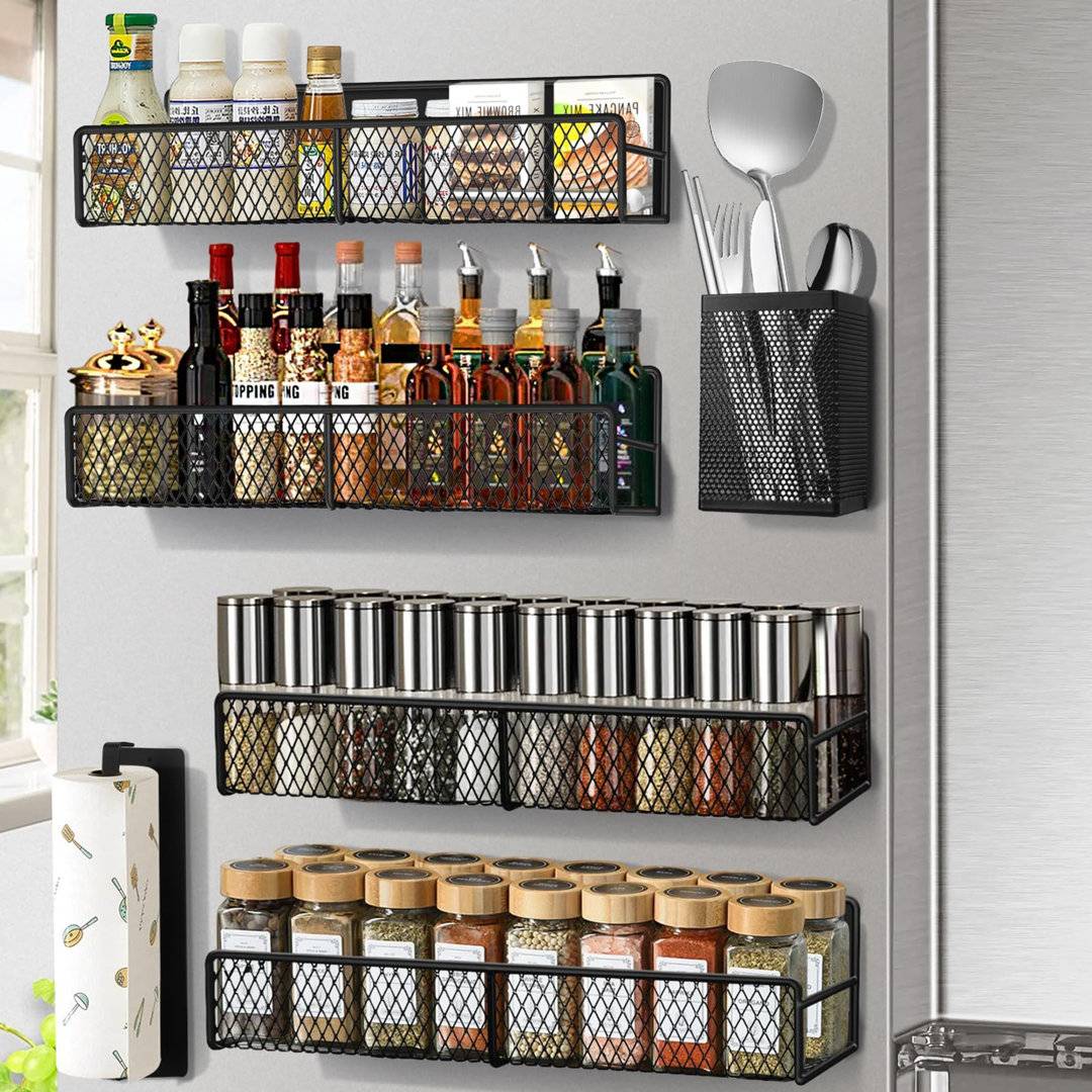 Belfry Kitchen 6pcs Strong Magnetic Spice Rack Organizer