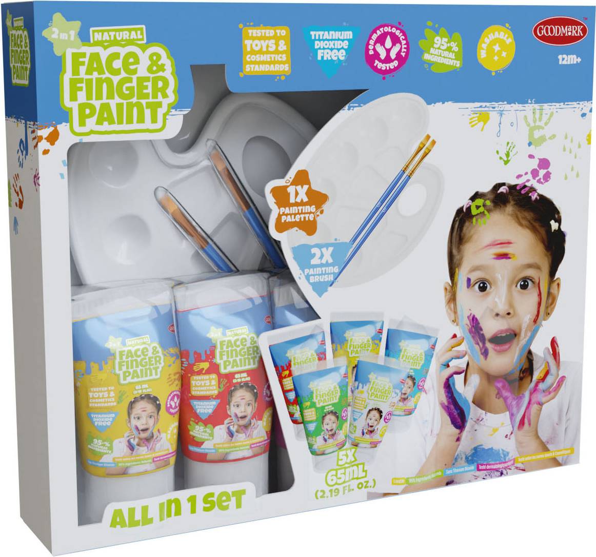 Boti Natural Face Finger Paint All In One Set 5 Pack