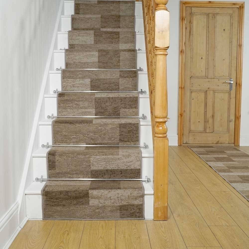 Ebern Designs Rodley Stair Looped Grey Rug 100 x 810 cm