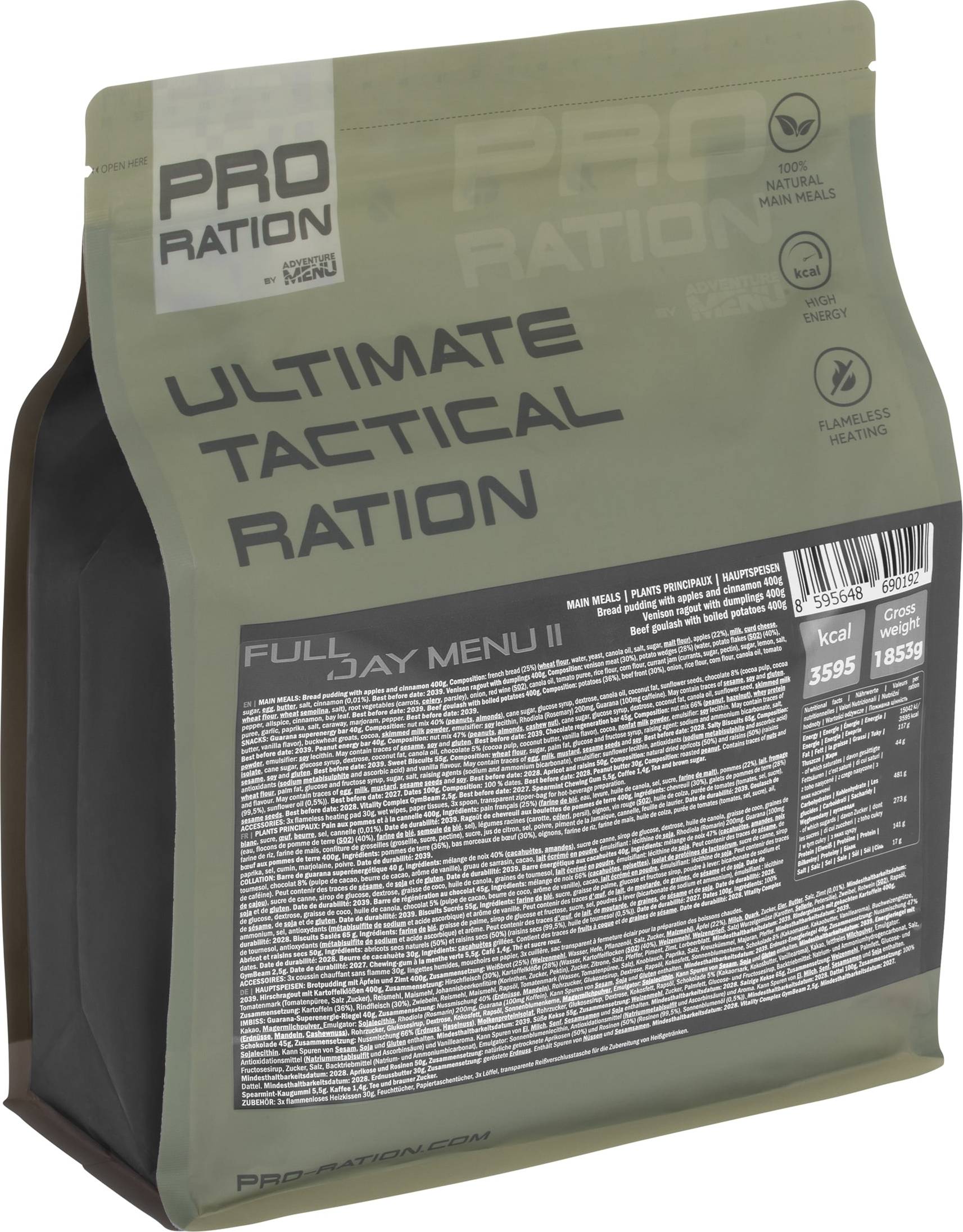 Ultimate Tactical Ration Full-Day Menu II