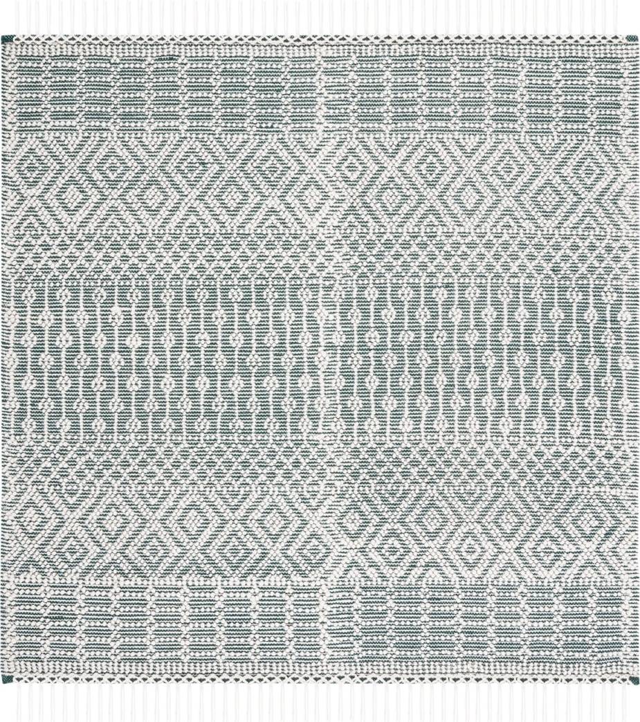 Highland Dunes Natura Raya Handwoven Wool Area Rug 183 cm Green