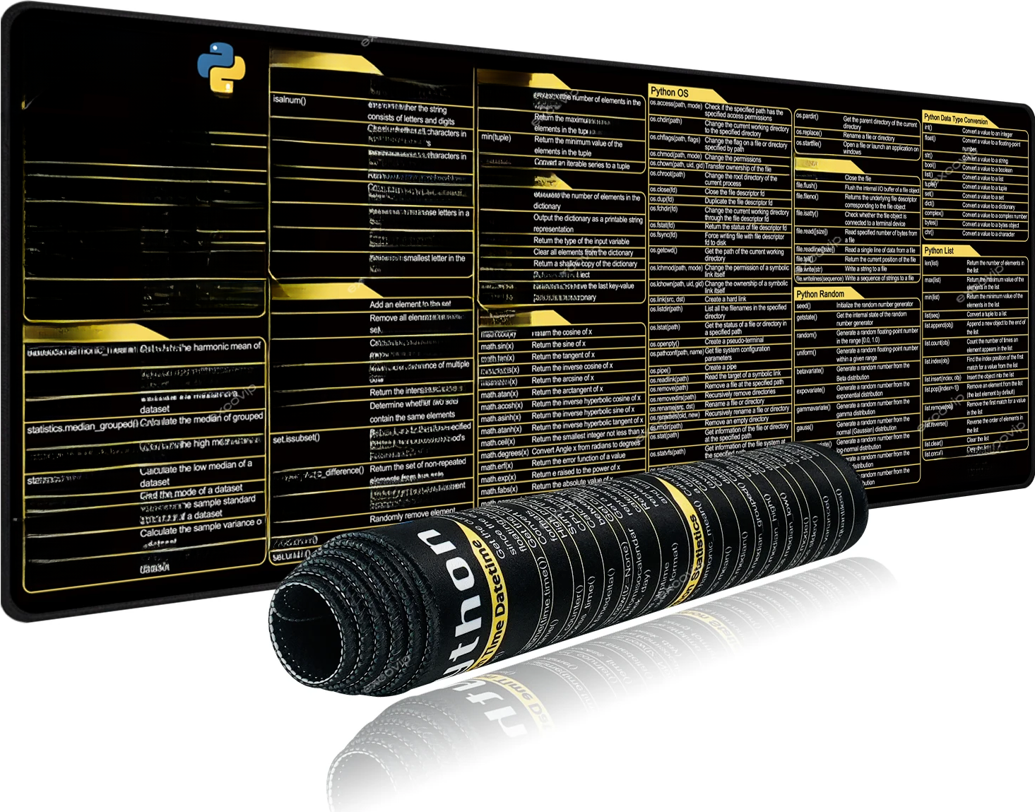 Python Programing Mouse Pad Large Shortcuts