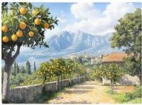 Warren Reed Lemon Trees In Sorrento Multi Chopping Board