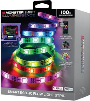 Smart light Monster Cable 100 Ft Rgb + Ic Flow Smart Light Strip