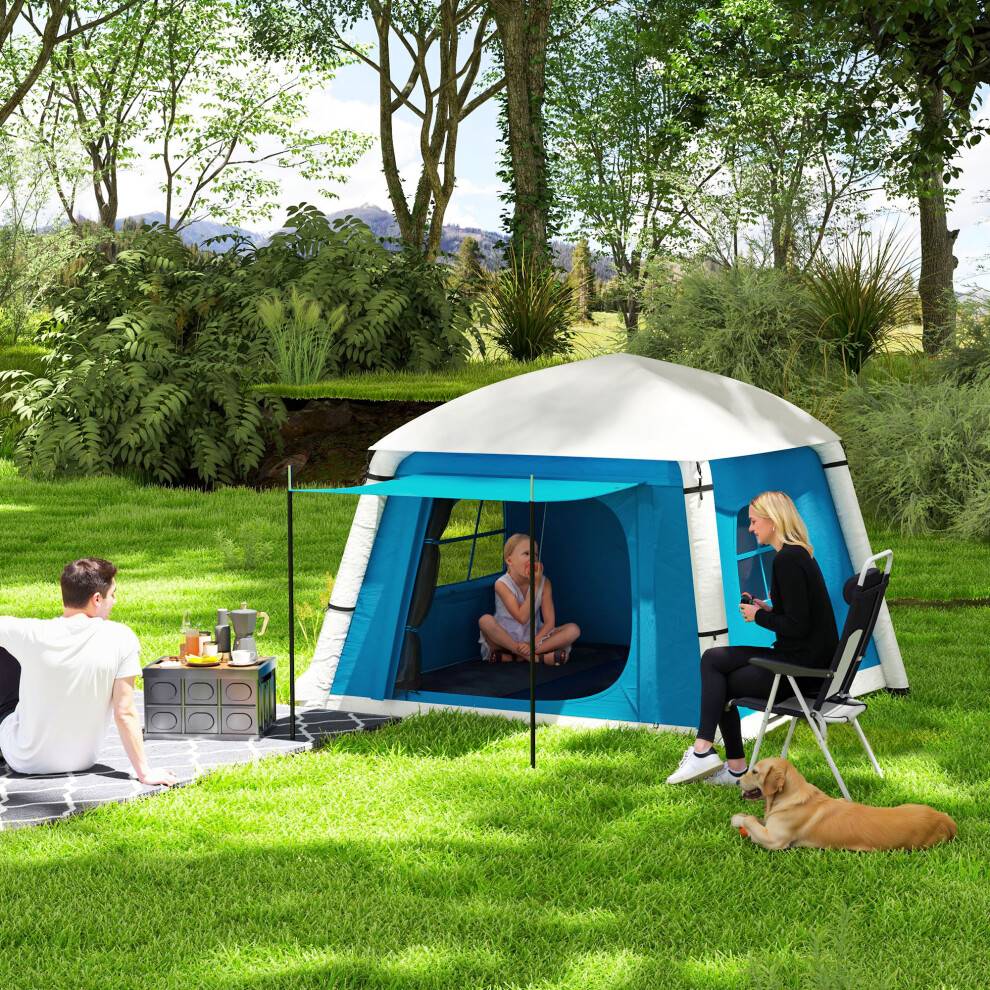 Camping tent OutSunny Blue Inflatable Camping Tent