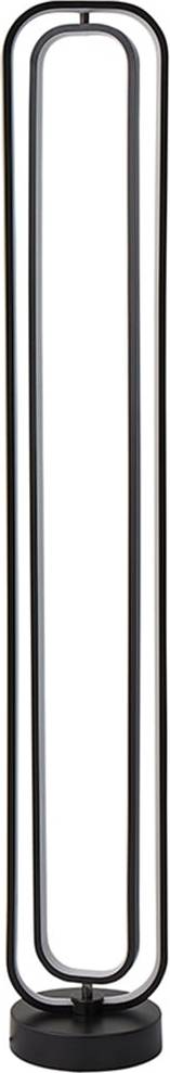 ValueLights Infinity Matte Black Revolving LED Floor Lamp