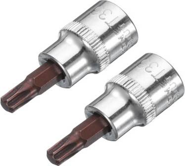 Uxcell 2pcs 3/8 Inch T35 Torx Socket Bit