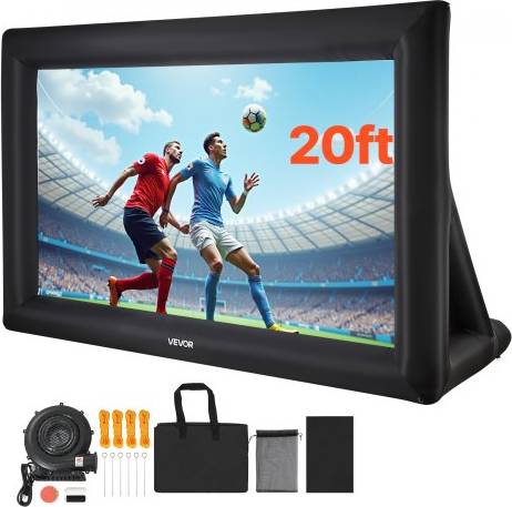 VEVOR 20 ft Inflatable Movie Projection Screen