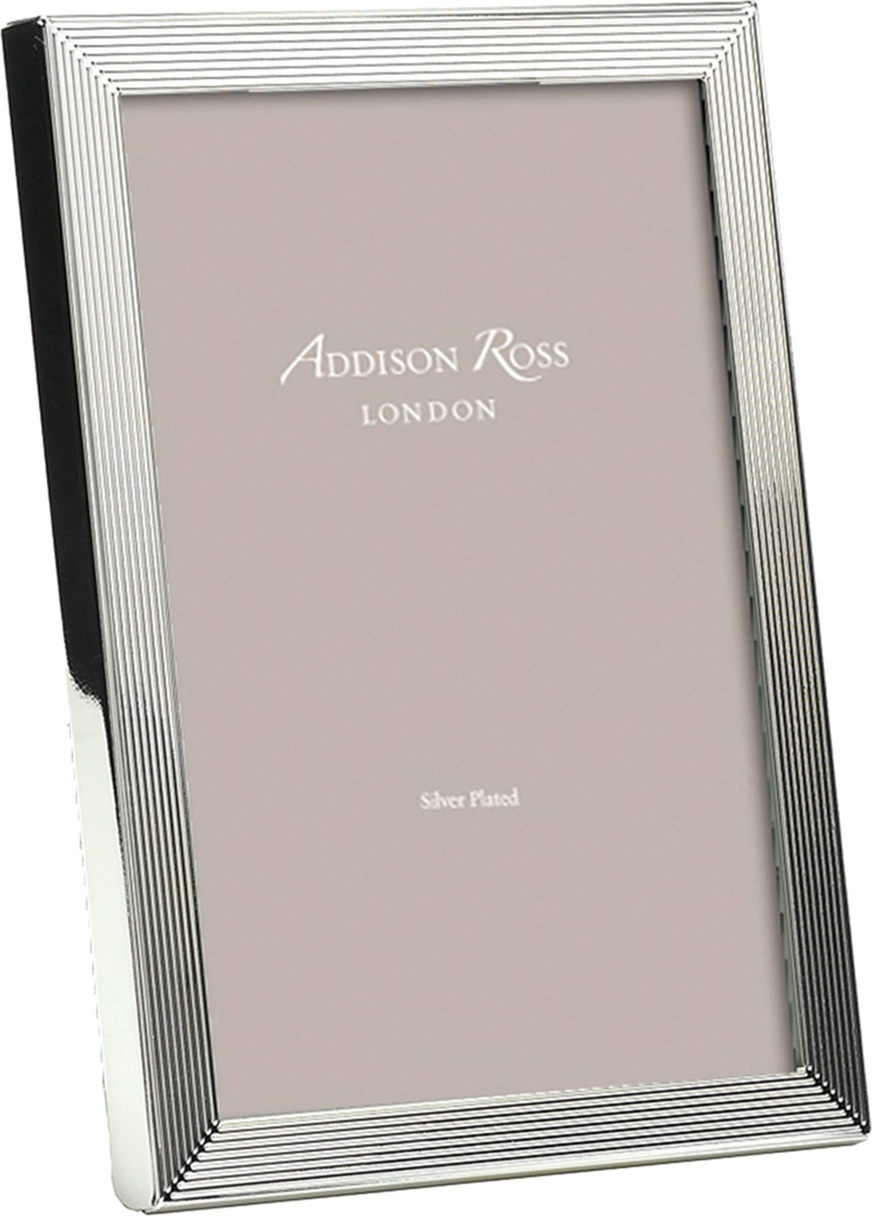 Addison Ross Grooved Silver Plate Photo Frame