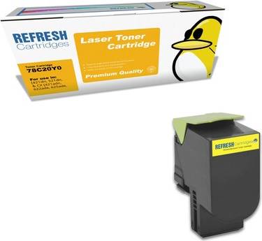Refresh Cartridges Toner Compatible With Lexmark Printers - Yellow