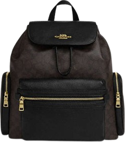 Baby bag backpack Coach Baby Backpack In Signature Canvas - Gold/Walnut/Black