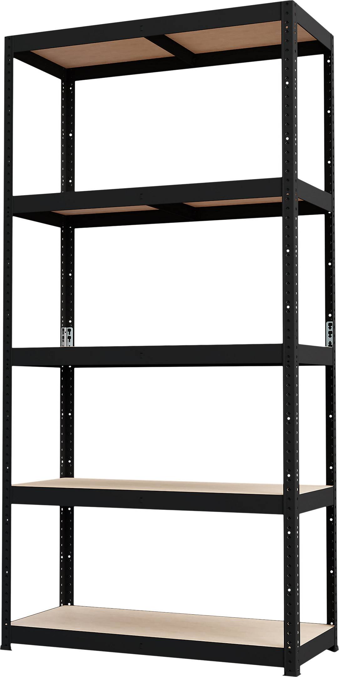 GoodHome Ryle 5 Shelf HDF Steel Unit 1790mm 900mm 400mm Shelving System