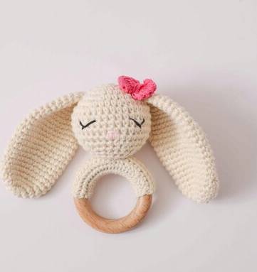 Shein Handmade Woven Rabbit Rattle Toy