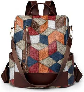 Shein Women Geometric Pattern Anti-Theft Multi-Function Backpack - Daily Use