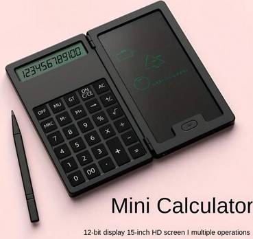Shein Basic Calculator With Writing Board 2-In-1 LCD