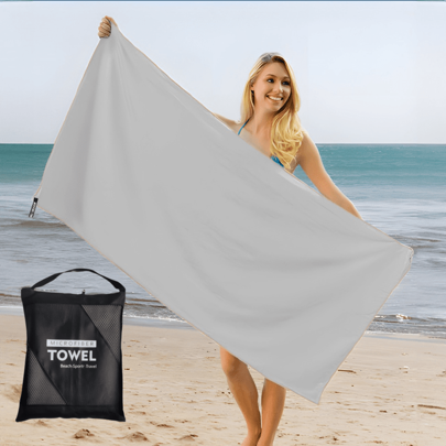 Shein Solid Color Camping 1pc Super Absorbent Quick Drying Microfiber Towel