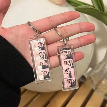 Shein Customized Photo And Text Keychain - 1pc