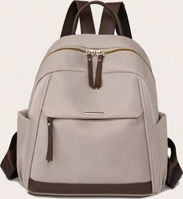 Shein Color Blocking Fashionable Backpack - Multi-Purpose