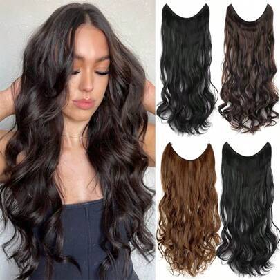 Wire hair extensions Shein 24 Inches Invisible Wire Hair Extension