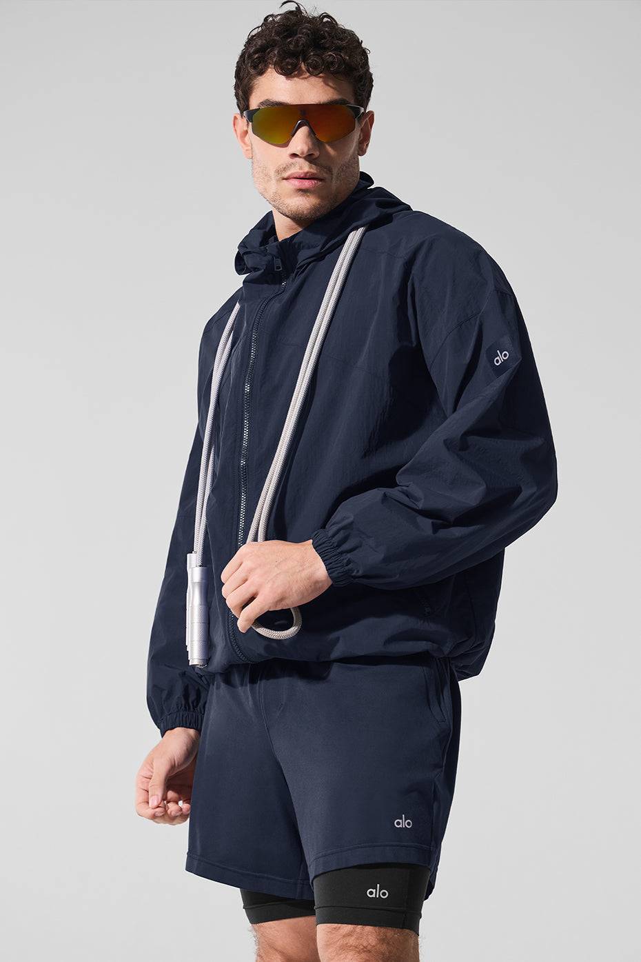 Alo Vantage Nylon Ripstop Track Jacket - Navy Blue