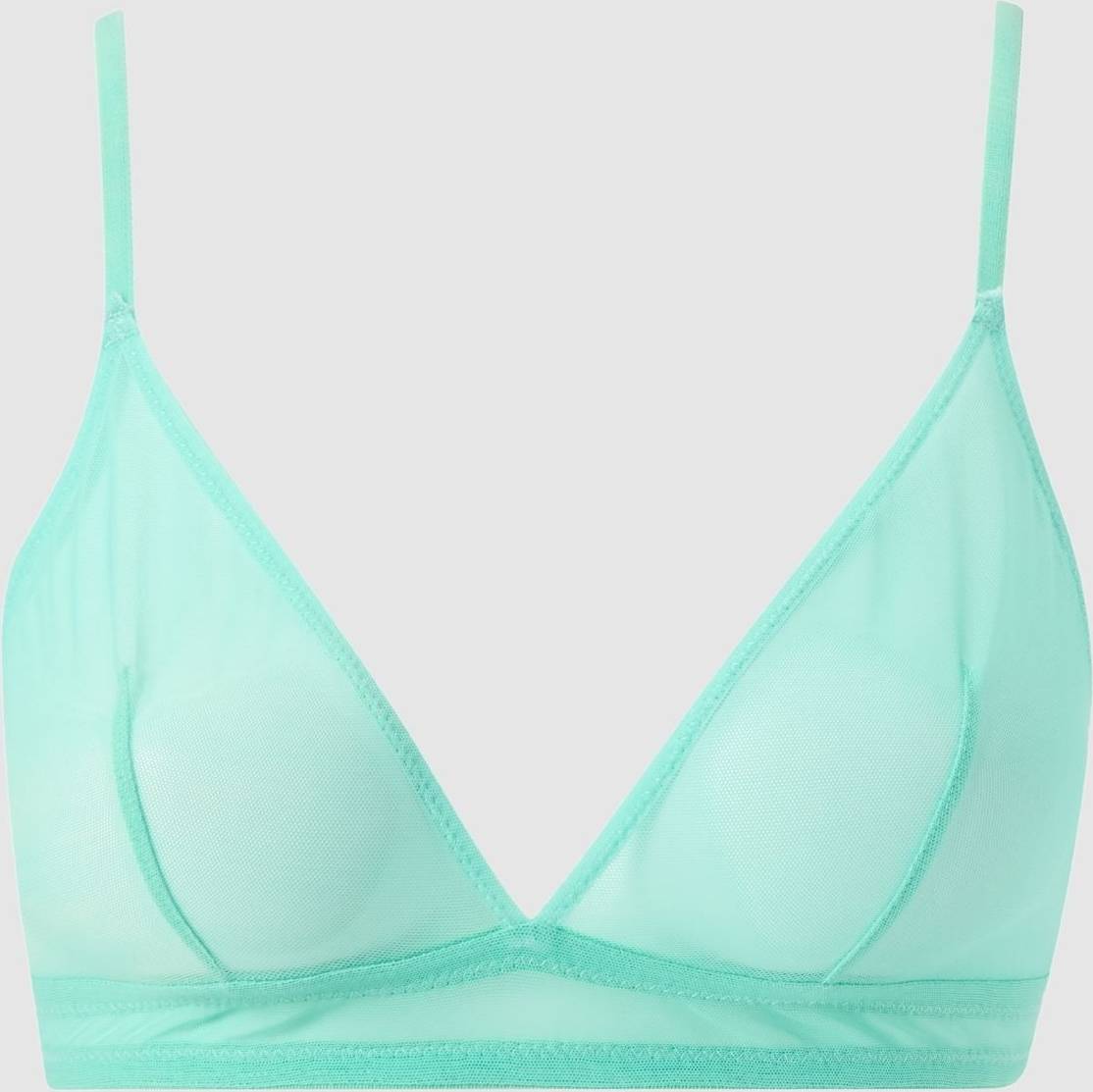 Understatement Mesh Triangle Bralette - Turquoise