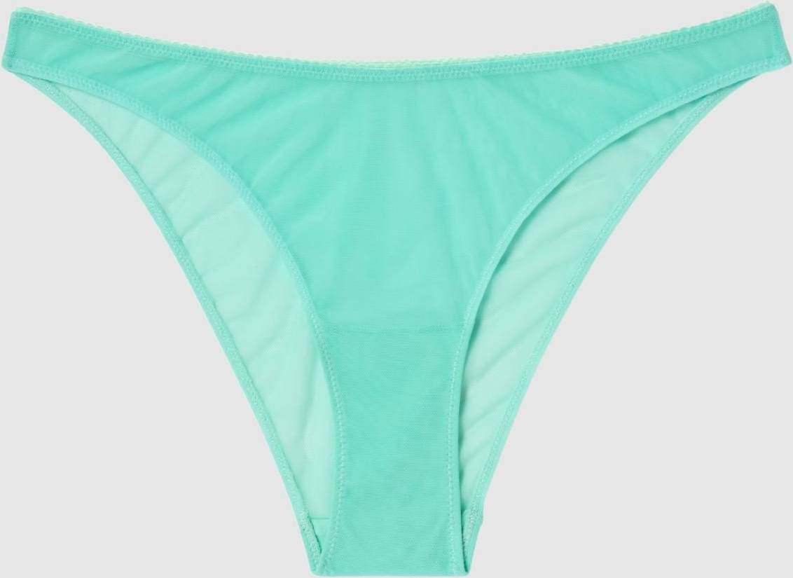 Understatement Mesh Bikini Briefs - Turquoise