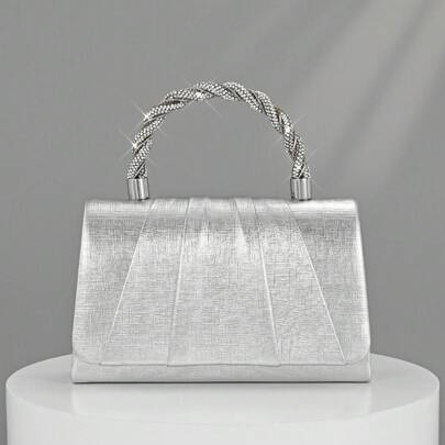 Shein OpulAura Rhinestone Handbag - Alluring