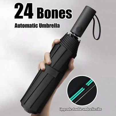 Shein 24 Ribs Extra-Large Windproof Automatic Umbrella - Portable