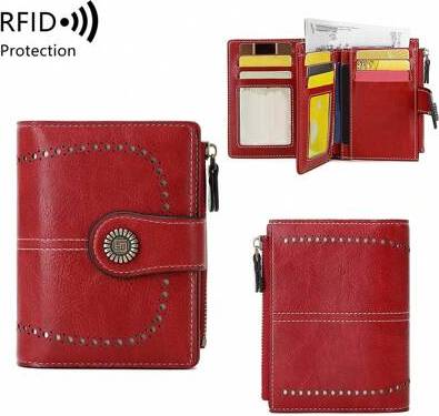 Shein Secure Blocking Large Capacity Three Fold Short Wallet - Multi-Card