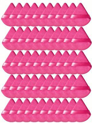 Shein Triangular Velvet Makeup Powder Puff - 50pcs