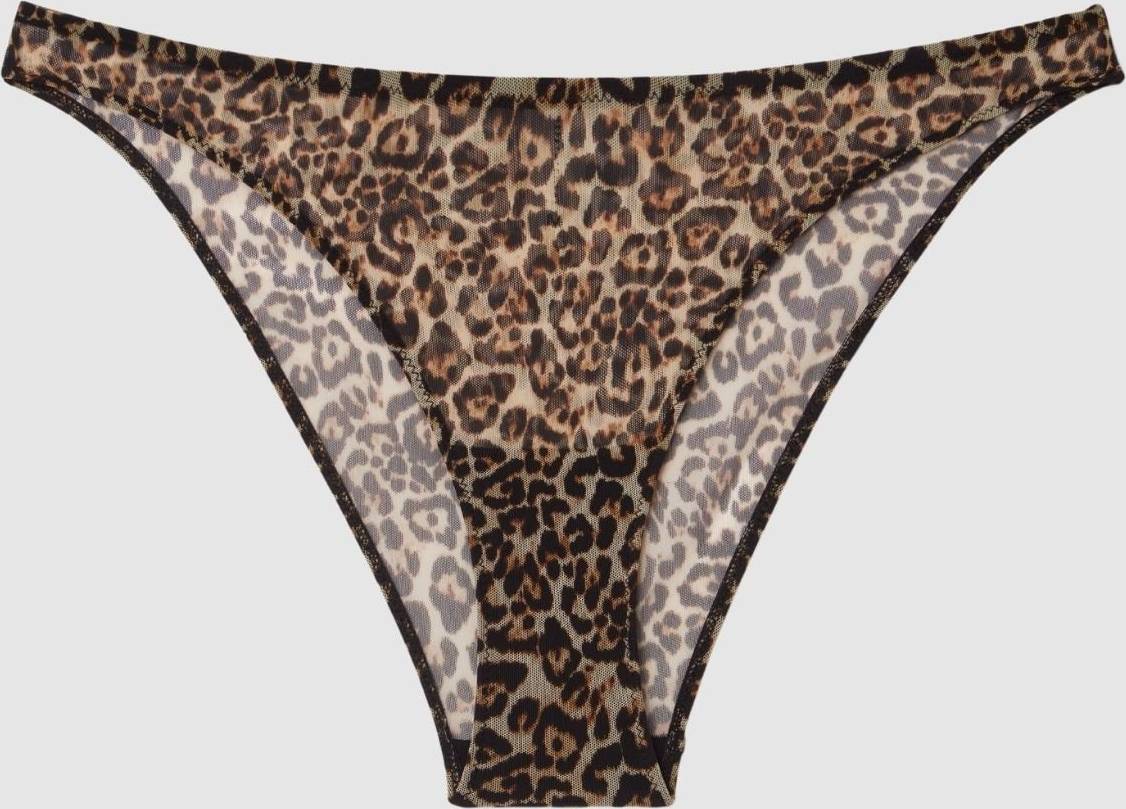 Understatement Mesh Bikini Briefs - Leopard