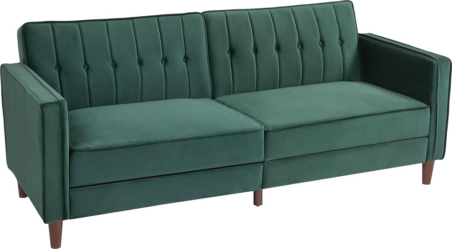 Sofa Homcom Futon Velvet Green